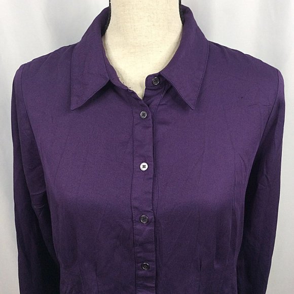 Soft Surroundings Allegretti Tunic Top Womens Size Small Long Sleeve Button Down - Picture 6 of 11